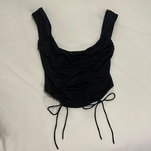 Tiger Mist Cassidy Top Rouched Stringed Cowl Neck